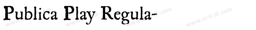 Publica Play Regula字体转换